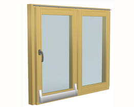 Houten raam kantel-schuif PSK dubbel glas